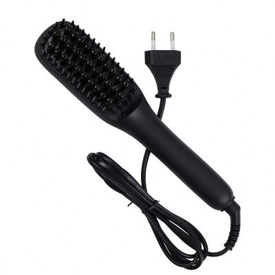 China Supply High Quality Naturally Eco-Friendly Beauty Knotted Scalp Flat Surface Cellulose Men's Hair Beard Straightening Electric Brush And Hot Air Comb for sale