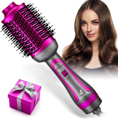 China Home Electric Rotating Hair Brush Dryer Good For Combing Beard Afro Hair Straightener Hot Comb for sale