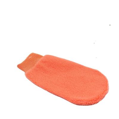 China EXFOLIATE Customized Soft Cute Turkish Moroccan Moroccan Hammam Car Body Bath Silk Exfoliating Peeling Cleansing Glove for sale