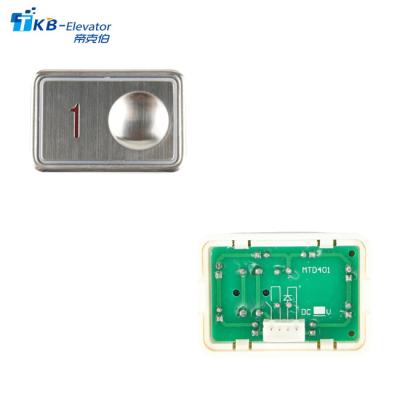 China Traditional Elevator Push Button MTD401 24V Size 50*33.5mm Elevator Parts for sale