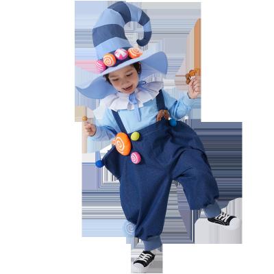 China 2022 New Halloween Children's Dress Dance Stage Performance Up Cute Party Cosplay Candy Costume Witch Dress Up Girl With Hat for sale