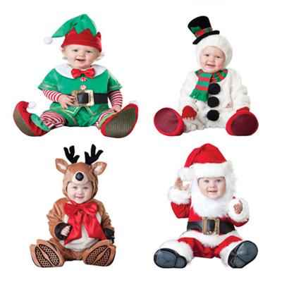 China Hot Santa Claus Clothes Boys Girls Romper Children Cosplay Costume Kids Overalls Newborn Christmas Gift Newborn Clothing Baby Overalls for sale