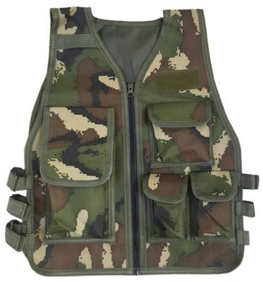 China Lightweight Kids Multiple Pockets Vest Tactical Child Camouflage Breathable Quick Dry Vest Hunting Game Vest for sale