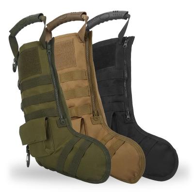 China A1665 Camouflage Outdoor Sports MOLLE Breathable Popular Xmas Tactical Accessories Christmas Storage Bag Hanging Socks Tactical Socks for sale