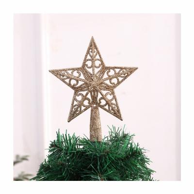 China Ecofriendly Factory direct sale shiny 2022 Christmas tree topper star with low price for sale