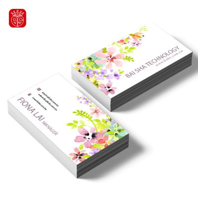 China Custom Business Matte Finished Paper Business Card With UV Letter for sale