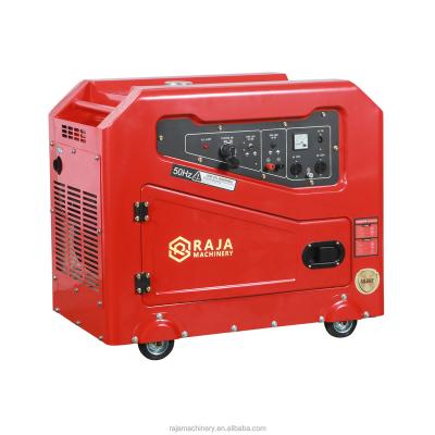 China High quality common units 6500W 6.5KW 6.5KVA soundproof diesel generator for outdoor for sale