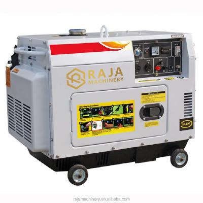 China Common Units Manufacturers Price 5000W 5KW 5KVA Air Cooled Silent Diesel Generator Set for sale