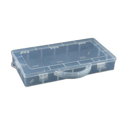 China Portable Transparent Plastic PP Storage Box Grid PP Box Empty Jewelry 13 Large Ending Creative Jewelry Desktop Classification for sale