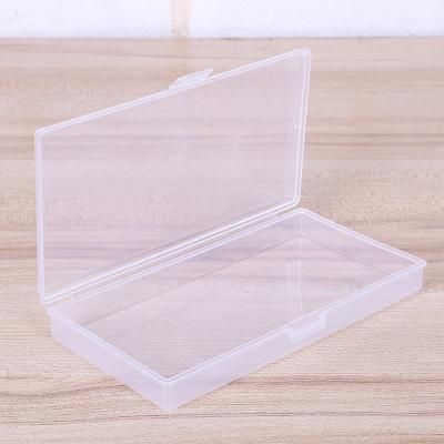 China Recyclable Rectangular Clear Plastic Empty Packaging PP Electronic Components Box Ending Box Stationery Hand Account Label Storage for sale