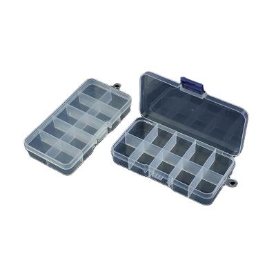 China Factory Wholesale Viable Small Jewelry Cosmetics 10 Siamese Covered Storage Box Transparent Plastic Finish for sale