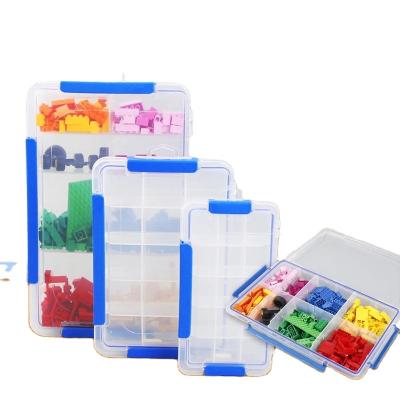 China 3 workable multifunctional loop 15 20 24 28 grid plastic Lego toys thickened storage box multigrid empty screw puzzle component box for sale