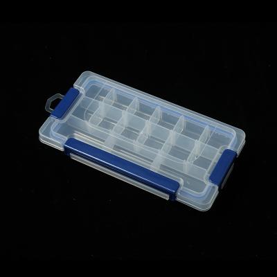 China Sustainable Multi-compartment 15 Pieces Box Transparent Plastic Electronic Components Candy Storage Classification Grid Sample Box for sale