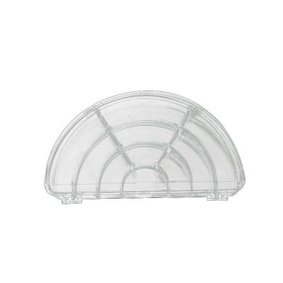 China 10 Grid Semicircle Transparent Helix Shaped Storage Box PS Plastic Box Jewelry Trinkets Classification for sale