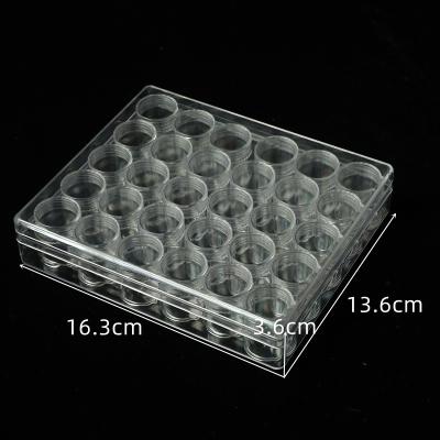 China Transparent Bottle 30 Compartments Bubble Paper Mask Box Sub-package Box Transparent Bottle 30 Tablets Customized Viable Cosmetic Sub Bottle for sale