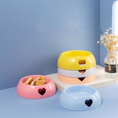 China Viable Dog Bowls Durable Feeder Cat Puppy Feeding Dish Round Pet Feeding Supplies Dish Plastic Bowl Random Color Plastic Bowl for sale