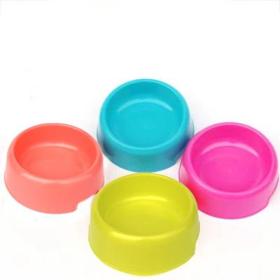 China Automatic Dog Rolls Plastic Bowl Durable Pet Feeding Supplies Dish Cat Puppy Feeding Dish Round Driver Random Color Plastic Bowl for sale