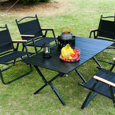 China Contemporary Outdoor Egg Roll Picnic Camping Adjustable Folding Table Carbon Steel Table Making Portable Table for sale