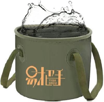 China YIBASHOU Storage Bucket 20L/5.2 Gallon Outdoor Portable Folding Camping Multifunctional Bucket With Handle For Camping for sale