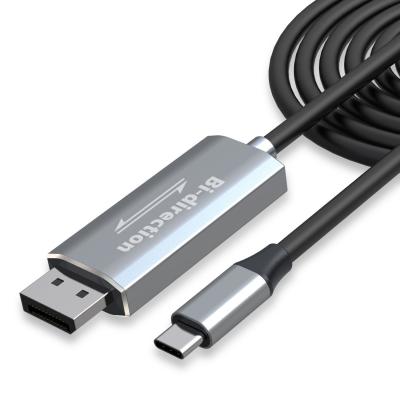 China Mobile Phone 1.8M Displayport To USB C To DP Cable Bi-Directional USB C Cable for sale