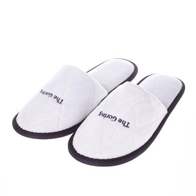 China Flip Flop Wholesale Hotel Bedroom Promotional Disposable Closed Toe/Open Toe Slipper With Logo for sale