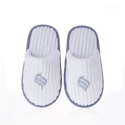 China Closed Toe/Open Toe Flip Flop Disposable Hotel Towel Terry Slippers Disposable Custom Made Washable for sale