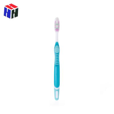 China Household Low Price Printing Logo Wholesale Plastic Adult Toothbrush Set For Daily Home Use for sale