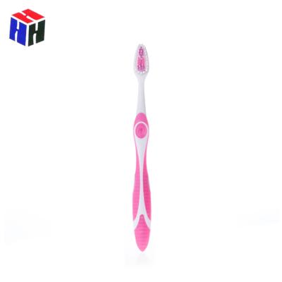 China Home Wholesale Red Dental Oral Care Bristle Toothbrush Organic Soft Nylon Toothbrush for sale