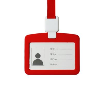 China Red Orange Lanyard Work Id Card Holder Available Badge Holder China Manufacturer Direct Sale Assorted Color Pink for sale