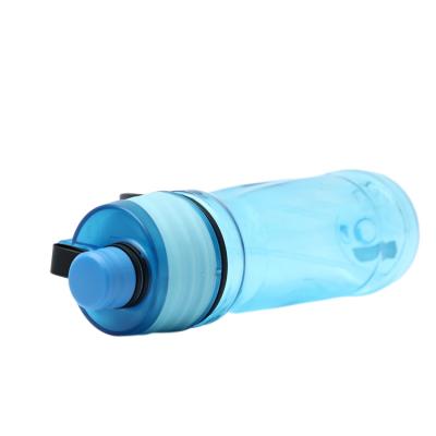 China Sustainable Outdoor 650ml Bpa Free Fitness Travel Sports Drinking Plastic Water Bottle With Flip Lid for sale