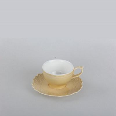 China New Type Viable Hot Selling Good Price Ceramic Saucer In Cheap Custom Vintage Coffee Cups Set for sale