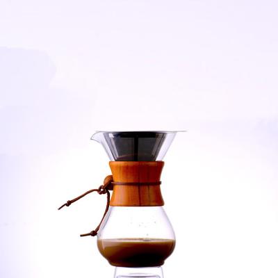 China Wholesale Customized Sustainable Borosilicate Glass Good Quality Coffee Pot Handmade Coffee Sharing Pot for sale