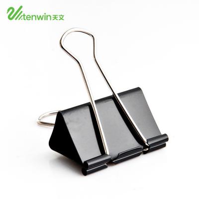 China Office& Tenwin School 1201 | 1206 15 19 25 32 41 50 Mm Assorted Sizes Mini Small And Medium Metal Micro Black Documents Binder Clipboard Clips for sale