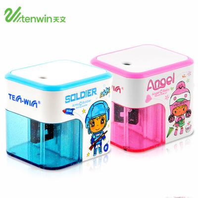 China Gift/Home/School/Office Cartoon Cute Portable Battery Gift Electric Pencil Sharpener Tenwin 8003 For Kids Children for sale