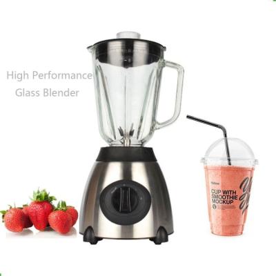 China Crushing Jar 1.5L Glass Ice Crushing Stainless Steel Glass Blender for sale