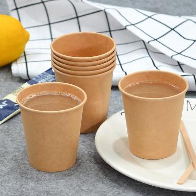 China Recyclable Customized 7oz Quality Kraft Paper Cup Print Disposable Buy At Factory Price Kraft Paper Cup For Hot Drinks And Cold for sale