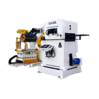 China Building material shops 0.5-4.5mm decoiler, stator, 1 series GLK3 model NC servo driver 3, as steel sheet strip coil roll feeding machine for sale