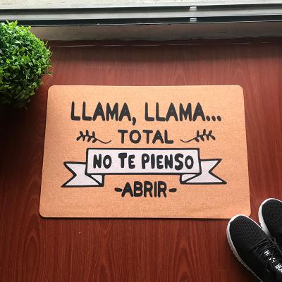 China TE PIENSO SHELTER Mat Washable Anti-Slip Funny Spanish LAMA LAMA CLOCK NO Custom Home Mat Floor Bedroom Doormats for sale