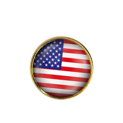 China Other National Souvenirs Functional Badges Zinc Alloy Metal Craft Pins Round Flag Lapel Pin for sale