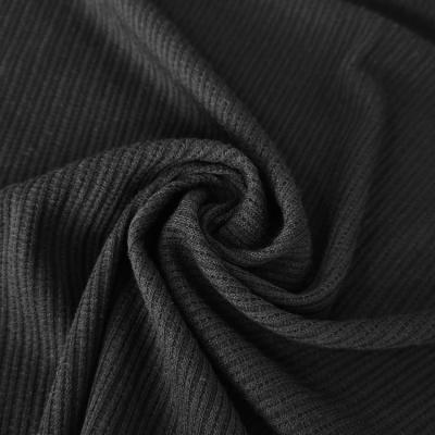 China Stretch Custom design TR rib knit fabric polyester rayon spandex  ribbed knit stretch fabric for sale