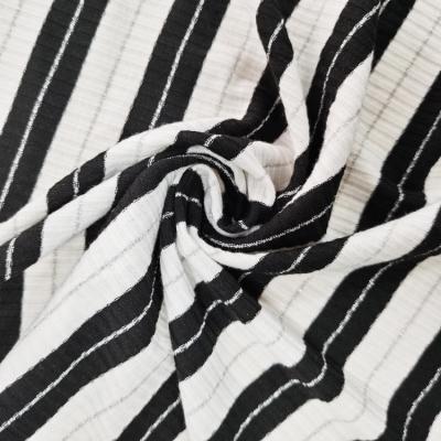 China Stretch Good price High quality polyester rayon spandex RIBS tripe polyester rayon knit fabric for sale