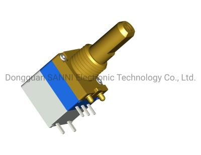 China Rotary 10k Ohm Potentiometer , Metal Shaft B Taper Potentiometer RV9C11NS zu verkaufen