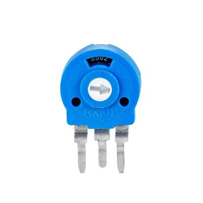 China RX1013 3 Pins Carbon Film Rotary Trimmer Potentiometer Verticaal Type Voor huishoudelijke apparaten Te koop