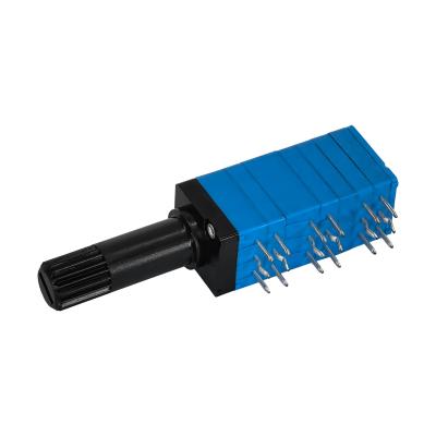 China 9 mm Resistor Variable 5K 10k Potentiómetro lineal seis bandas 15/20 mm de plástico Potentiómetro rotativo de eje para el control de volumen en venta