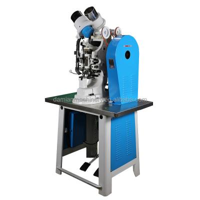 China Shoe Machinery Electronic Automatic Side Double Punching And Eyelet Machine For Dog Leather Top Leash for sale