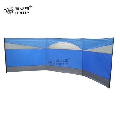 China Custom 190T Polyester +PVC Iron Pole Folding Outdoor Wind Screen Beach for sale