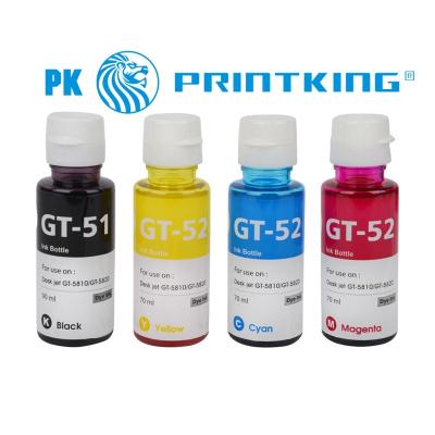 China COMPATIBLE Printing Inks of Printking GT 51 52 53 Dye Ink Use TANK 311 411 310 410 419 518 519 510 511 531 618 619 For HP for sale