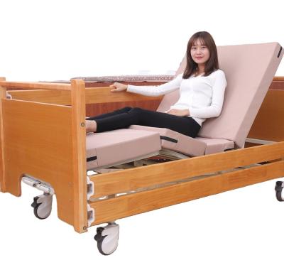 China Hospital  bed electric hospital bed with mattress high density wood manual nursing bed multifunction hospital nursing bed for sale