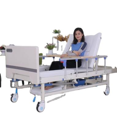 China Hospital Clinic Metal 5 Functions Automatic ICU Adjustable Intensive Medical Nursing Bed With Side Rails for sale