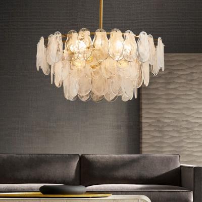 China Post Modern Factory Wholesale Cloud Glass Decorative Lighting Pendant Light Chandelier For Living Room for sale